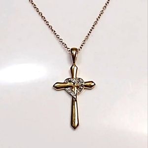 Cross Gold Silver Necklace